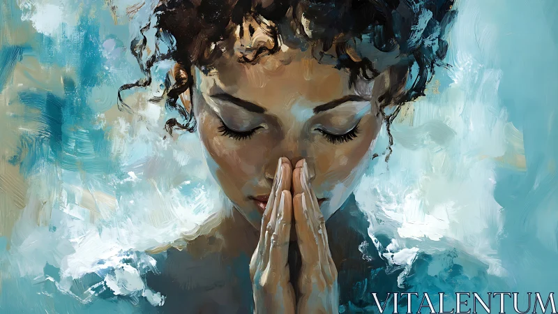 Quiet moment of reflection with softly glowing brushstrokes.