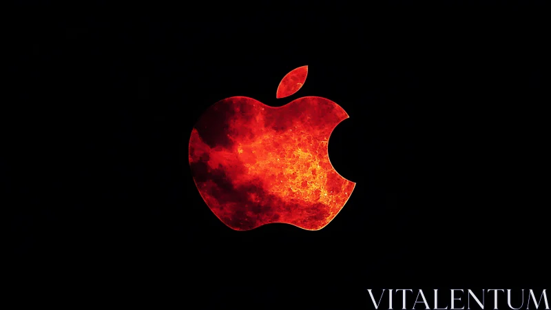 Luminescent Red Apple with Thermographic Heat Distribution Pattern