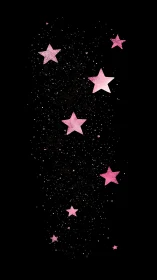 Pink stardust cascade drifting through midnight velvet.