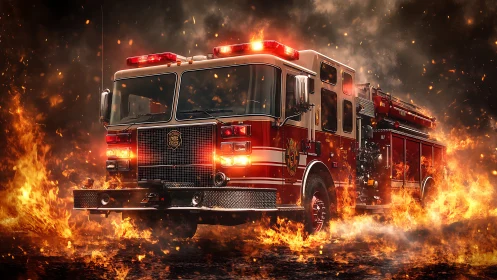 Courageous Firefighters Battle Intense Flames in Action