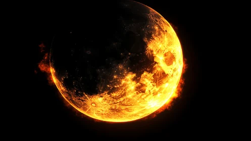 Inferno Sphere: Molten Fire Burning Cosmic Giant.