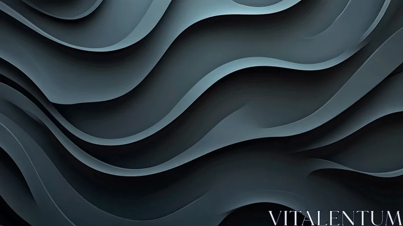 Layered dark wave bands forming abstract curved pattern.