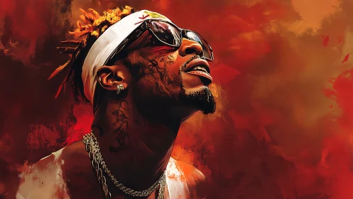 Sunlit swagger climbs through crimson clouds of sound