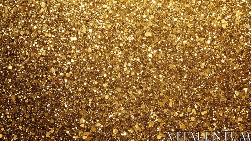 Radiant gold glitter surface with dense sparkling bokeh.