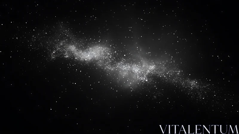 High-contrast galactic star field with dense central luminosity band