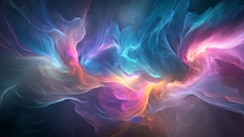 Radiant nebula currents swirl in luminous cosmic motion.