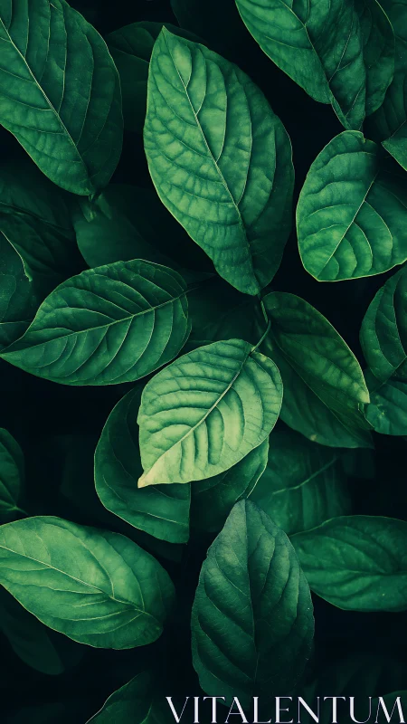 Emerald leaf canopy whispering quiet stories in shadowed green.