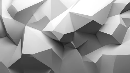 Geometric low poly white abstract polygon surface design.