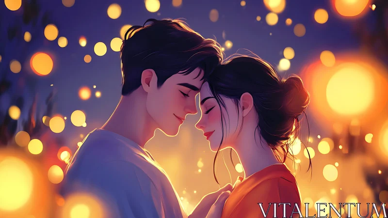 Two Souls Converge in Golden Luminescence.