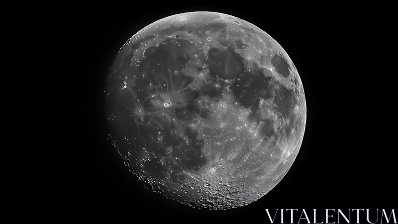 Luminous lunar surface with sharply etched craters at perigee.