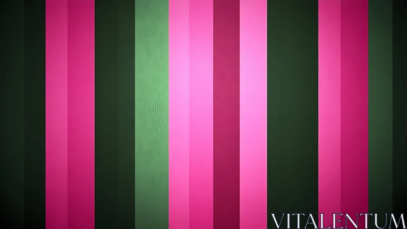 Velvet stripes of pink and green in bold graphic rhythm.