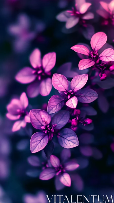 Pink flowering plant photographed with shallow depth of field technique.