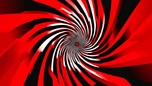 Red and black vortex spirals pulse toward a glowing core.