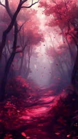 Enchanted Forest in Crimson Light.