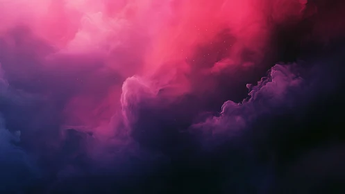 Pink and violet abstract cloudlike digital gradient field.