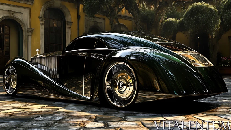 Streamlined Rolls-Royce coupé with exaggerated aero bodywork.