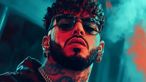 Neon swagger leans into the smoke-drenched city glow tonight