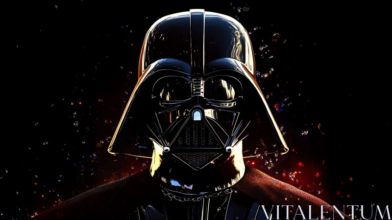 Dark armored figure under stark cosmic backlight.