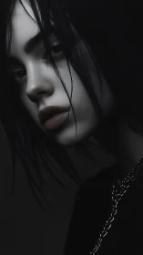 Brooding monochrome portrait captures quiet emotional depth