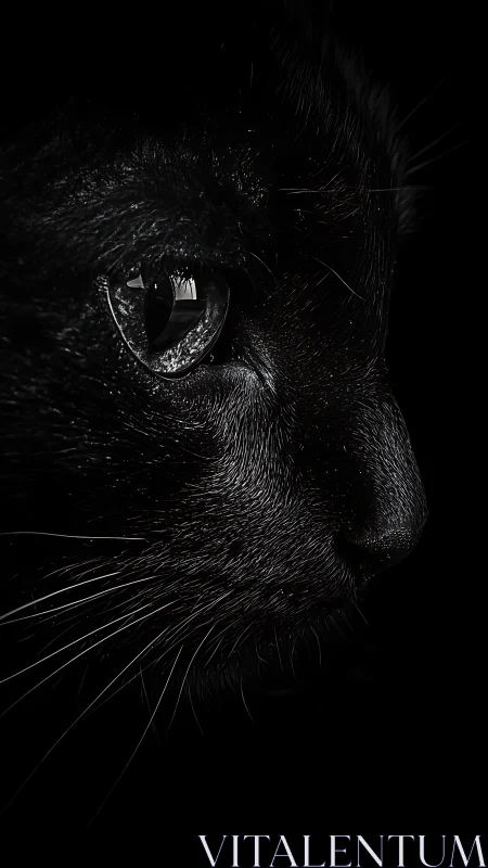 Shadow Sentinel: Feline Intensity in Monochromatic Stillness