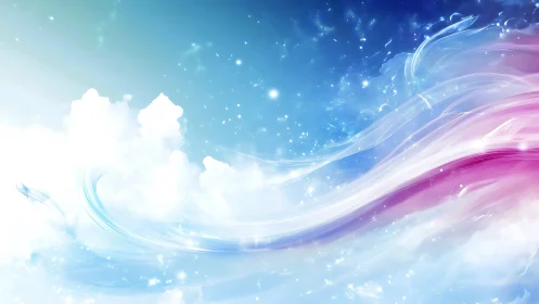 Celestial light current sweeping through pastel dream skies.