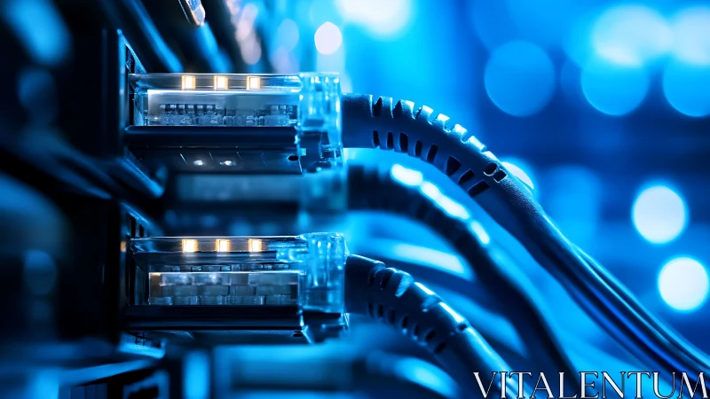 Network patch cables interface with illuminated data center ports