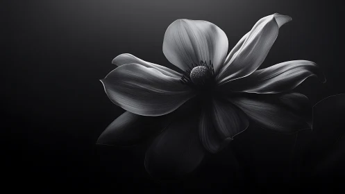 Monochromatic bloom with dramatic backlighting and sculptural petal geometry.