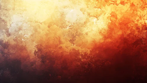 Warm Abstract Grunge Texture in Fiery Orange and Gold Tones.