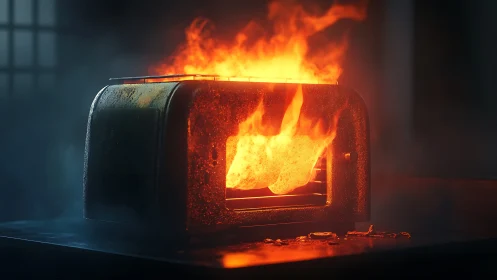 Industrial Furnace with Intense Thermal Output.