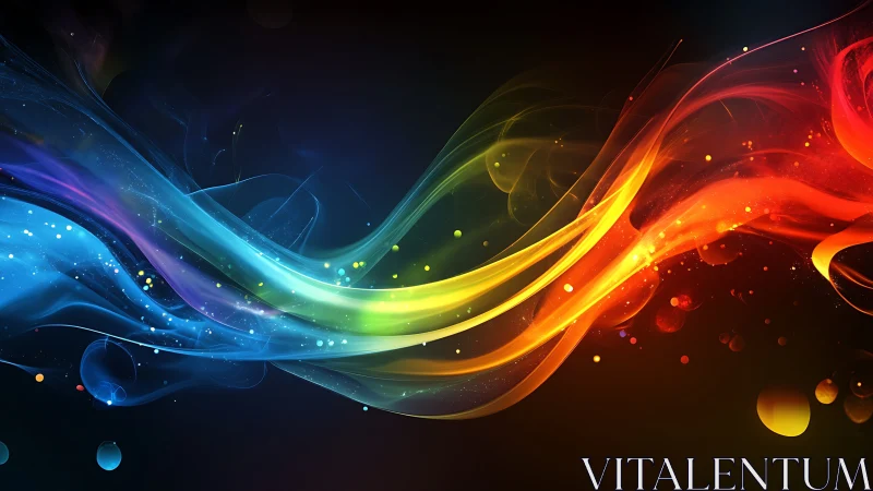 Chromatic energy waveforms in fluid-spectrum digital motion.