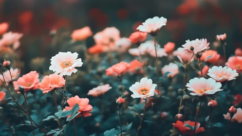 Layered Rose Garden with Selective Focus Depth of Field.