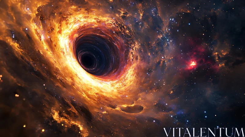 Fiery black hole accretion disk dominates dense star field