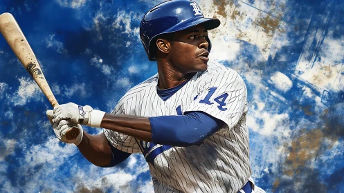 Focused baseball slugger ready to connect with the pitch.