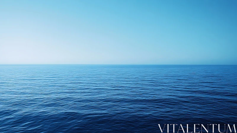 Endless blue horizon quietly rehearses the language of calm