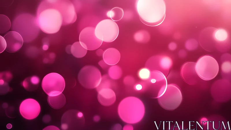 Vibrant pink bokeh abstract background with glowing circles.