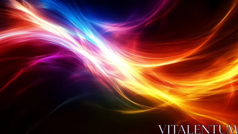 Chromatic energy streams with radiant spectral light flows.