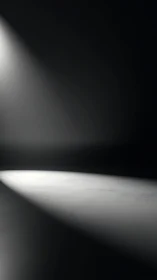 Single directional spotlight casting beam across floor.