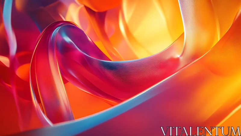 Ribbons of molten neon dance through a prism-bright dreamscape