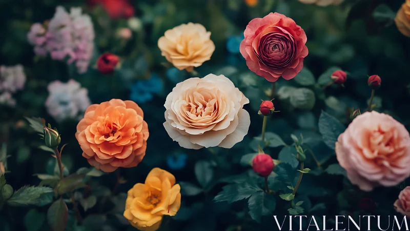 A Garden's Gentle Tapestry of Blooming Romance.