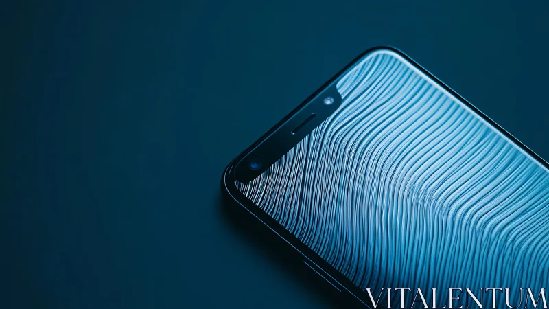 Cool blue smartphone glows with sleek modern screen design