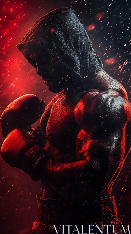Boxer's Intensity Against Crimson Inferno.