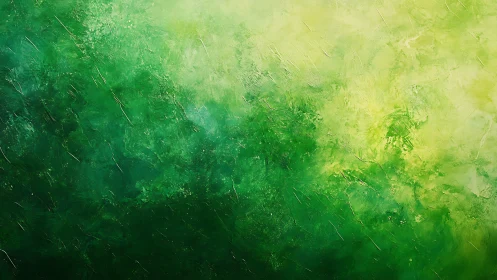 Green tonal abstract texture with layered brushwork field.