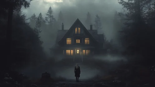 Midnight visitor weighs courage beneath the haunted gables