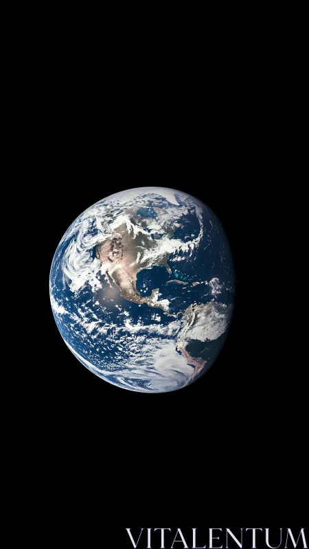 High-orbit Earth observation showing illuminated cloud dynamics