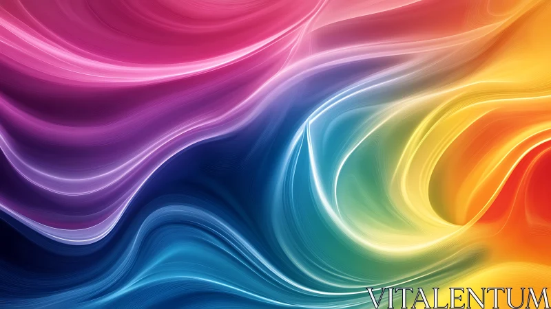 Soft rainbow currents drifting through liquid light.