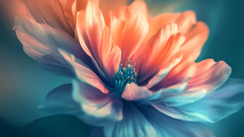 Luminous Bloom in Motion. Dreamy petals dance with vibrant light.