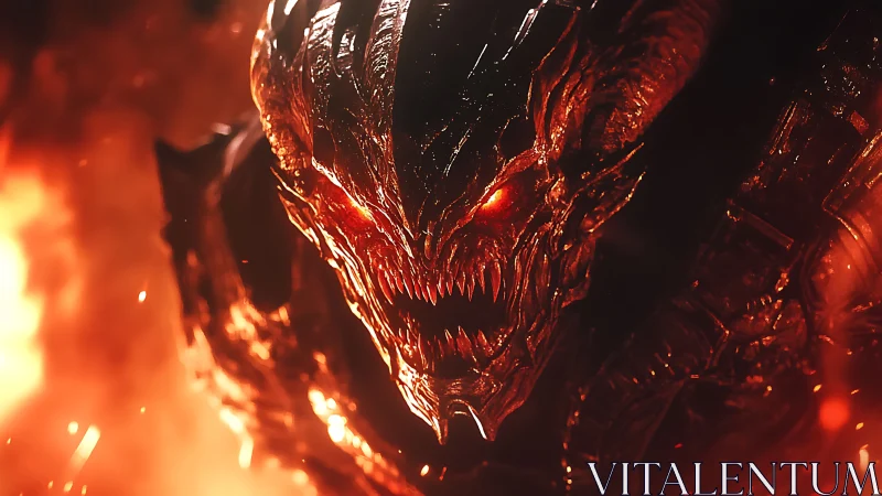 Inferno Maw Warlord glaring from a molten nightmare sky.