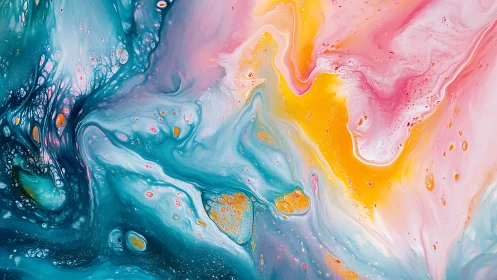 Dreamy tides of color swirling through soft abstract waves.