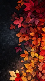 Chromatic gradient foliage against textured dusk substrate.