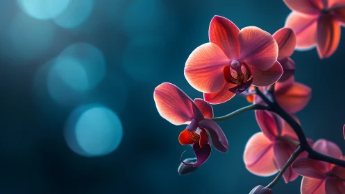 Glowing Orchids Dancing in Twilight.